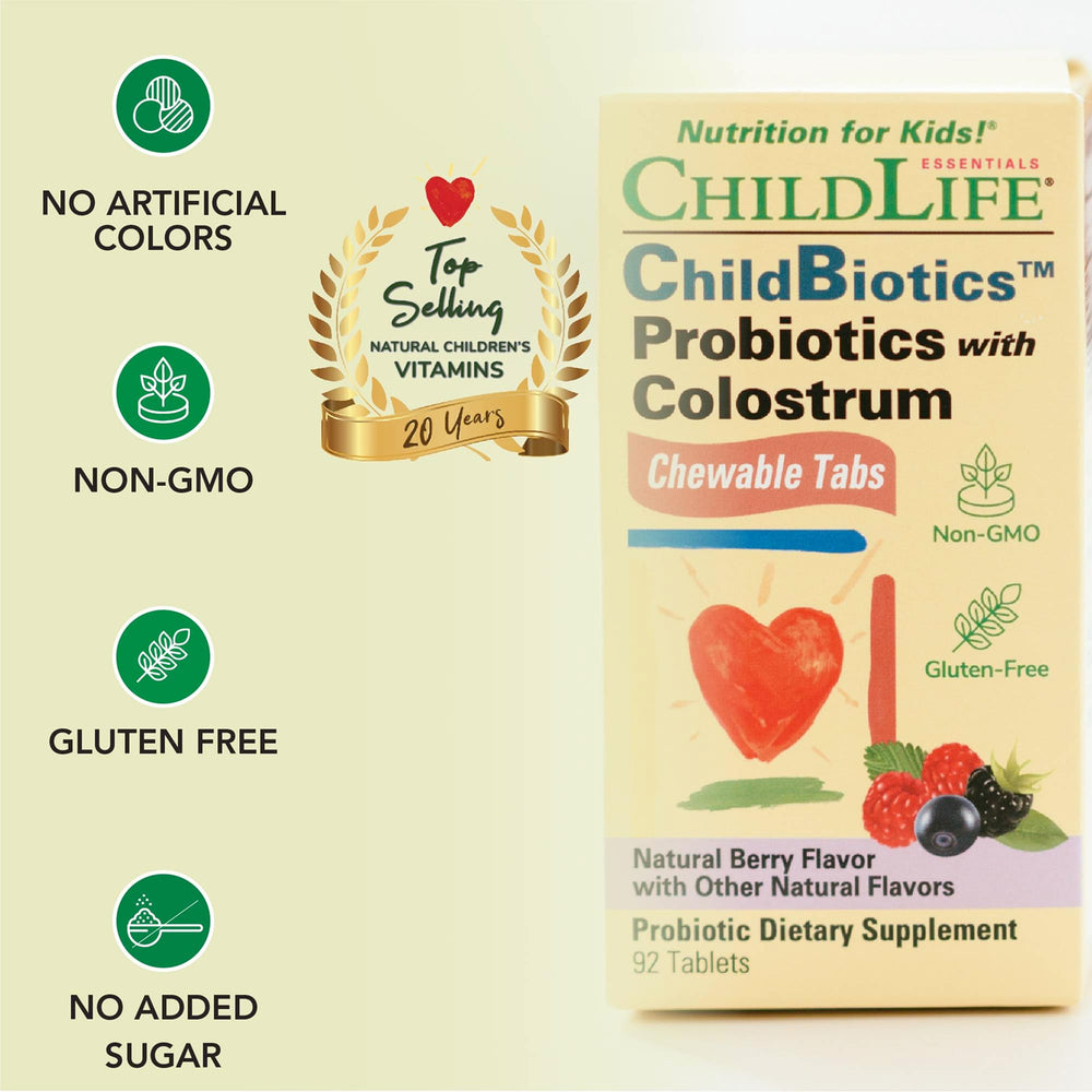 Chewable probiotic tablets in berry flavor for children