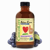 CHILDLIFE ESSENTIALS Aller-Care bottle with grape flavor for kid-friendly immune support