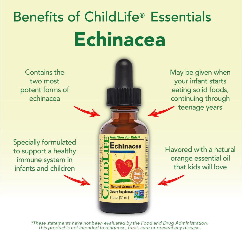 Natural orange-flavored echinacea drops