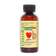 ChildLife Essentials Liquid Iron bottle with berry flavor