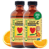 Front view of CHILDLIFE Essentials Liquid Vitamin C bottles in a pack of 2