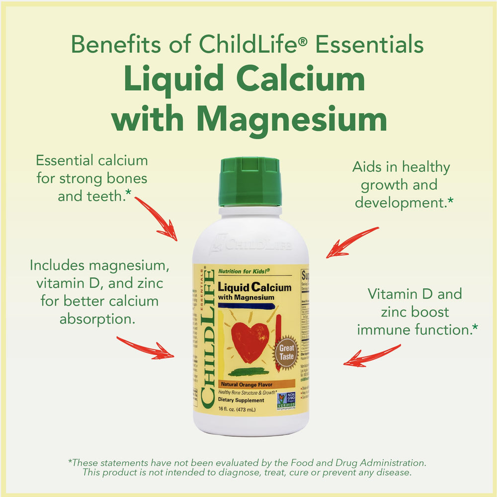 Orange-flavored liquid calcium bottle illustration