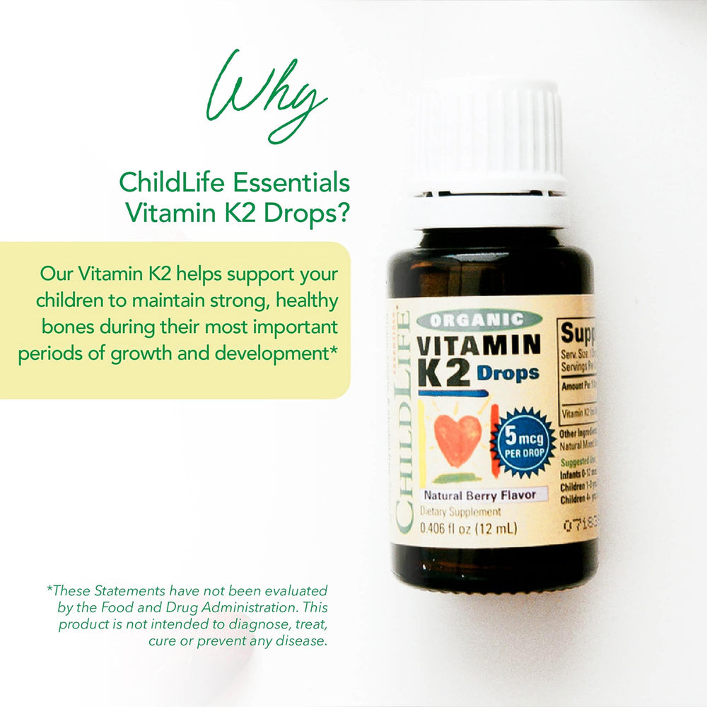 Dropper dispensing Vitamin K2 Drops for infants