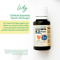 Dropper dispensing Vitamin K2 Drops for infants