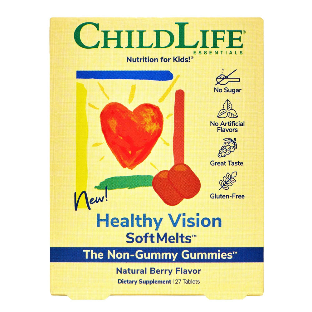 CHILDLIFE ESSENTIALS Healthy Vision SoftMelt Gummies bottle label