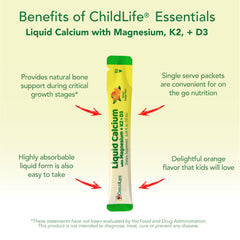 Ingredients panel with calcium, magnesium, Vitamin D3, and Vitamin K2