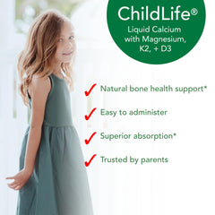 Box packaging of ChildLife Liquid Calcium for Kids