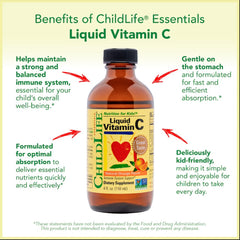 Child using a dropper to take liquid Vitamin C