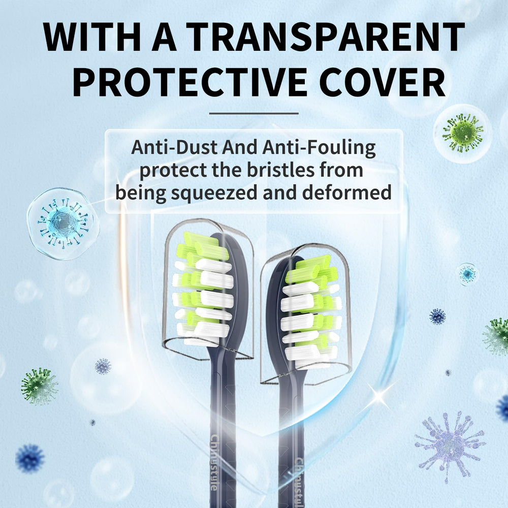 Ergonomic design of Chinystyle replacement toothbrush head for thorough brushing