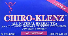 Hot brewed Chiro-Klenz detox herbal tea in a cup