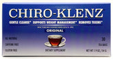 Chiro-Klenz All Natural Herbal Tea Original packshot shows 30 tea bags for daily use