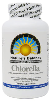 Nature's Balance Chlorella Pyrenoidosa bottle front - 180 capsules