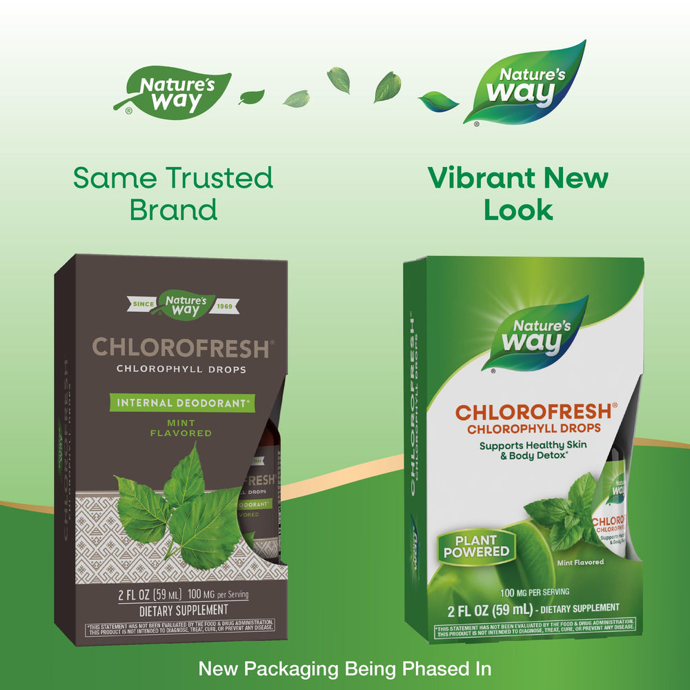 Close-up of mint-flavored Chlorofresh liquid chlorophyllin drops