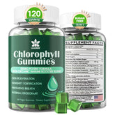 Chlorophyll Gummies bottle with green branding