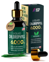 Chlorophyll Liquid Drops 6000 mg bottle with dropper