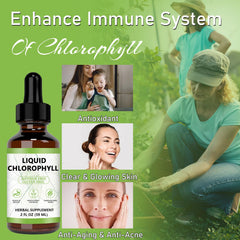 Packaging and 59ml capacity information for chlorophyll drops