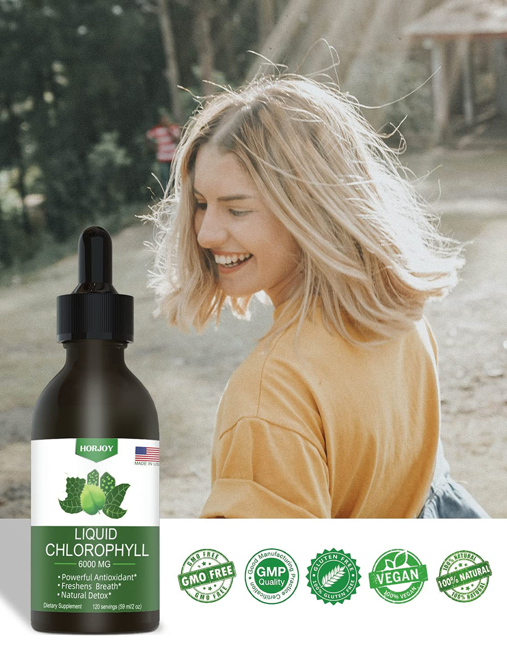 Internal deodorant and breath deodorizing chlorophyll drops