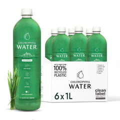 Chlorophyll Water six-pack front view
