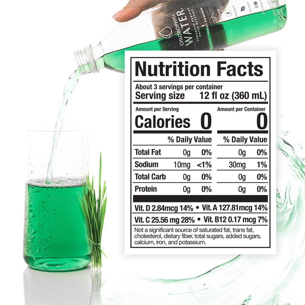 Chlorophyll Water six-pack side view