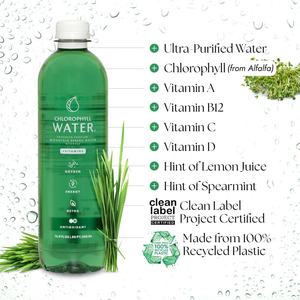 Illustration of natural detox and antioxidants in Chlorophyll Water
