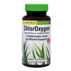 Bottle of Herbs Etc. ChlorOxygen Chlorophyll Concentrate softgels