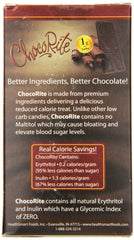 ChocoRite bar showing zero maltitol and low carbohydrate
