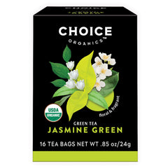 Choice Organic Teas Jasmine Green Tea packaging