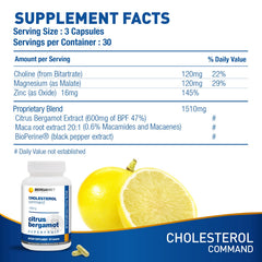 Cholesterol Command 90 capsules bottle close-up