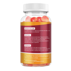 Heart health concept with gummies and heart icon