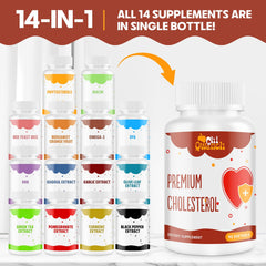 14-in-1 cholesterol complex packaging and branding