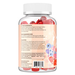 Close-up of cholesterol gummies with plant sterols and stanols