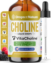 Choline Liquid Drops Mixed Berry bottle front view