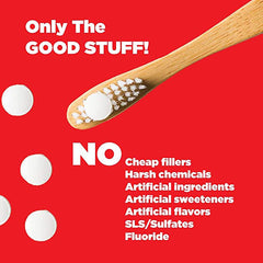 Back view of Chomp Cinnamon Toothpaste Tablets Refill Pack