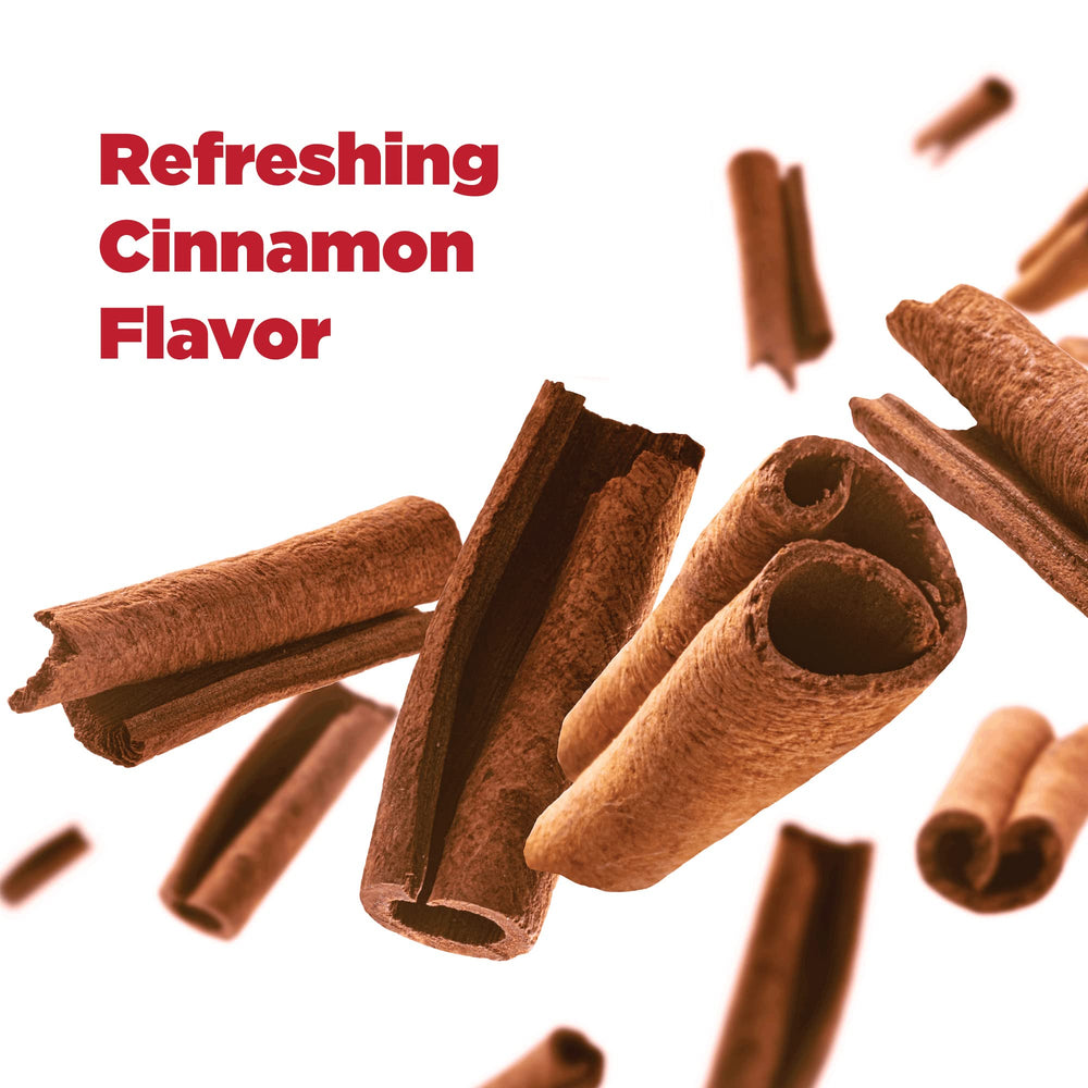 Refill pack packaging display for Chomp Cinnamon Toothpaste Tablets