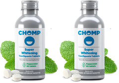 Chomp Super Whitening Toothpaste Tablets pack 2 front view