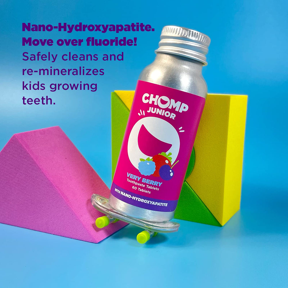 Chomp Junior Very Berry Toothpaste Tablets Pack 2 – packaging