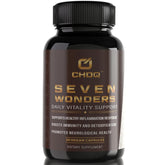 Bottle label of CHOQ Seven Wonders Organic Mushroom Complex