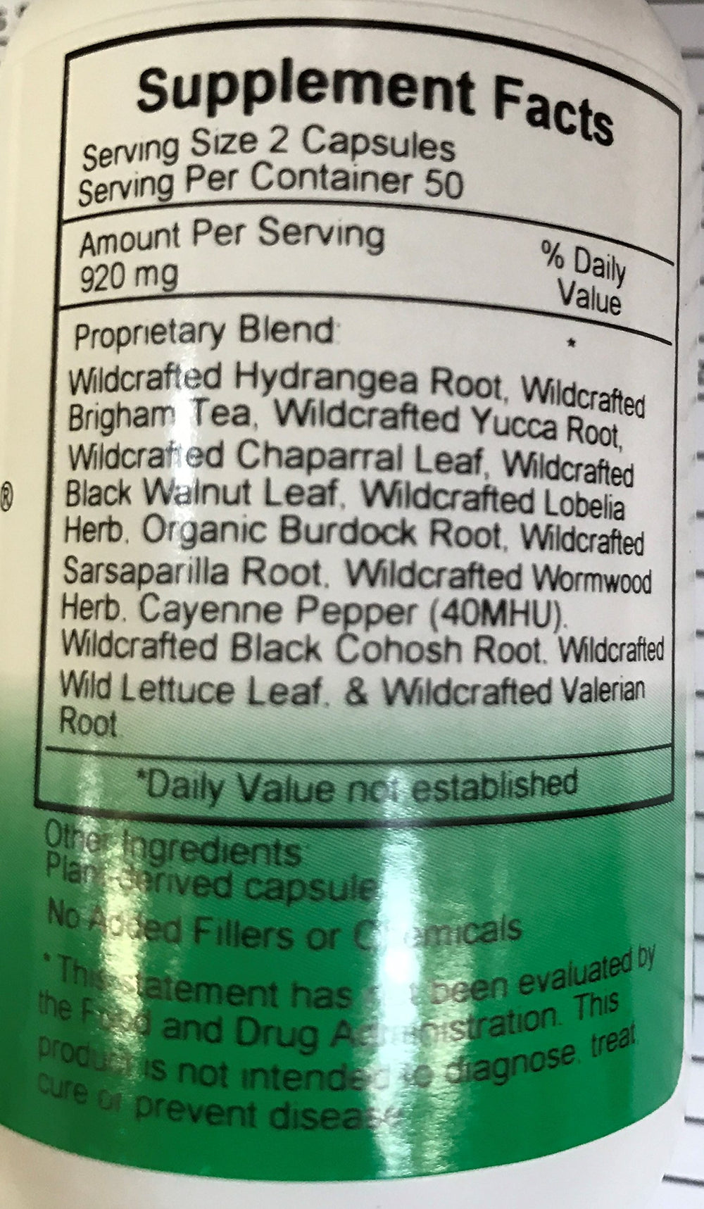 Ingredients panel for Christopher’s Original Formulas Joint Formula