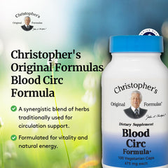 Christopher's Original Formulas Blood Circ Formula USA badge on packaging signals quality