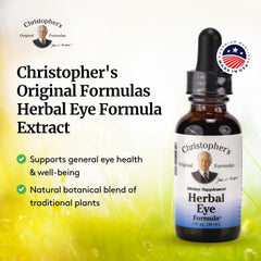 Christopher's Original Formulas eyebright herbs and plant visuals indicate natural source.