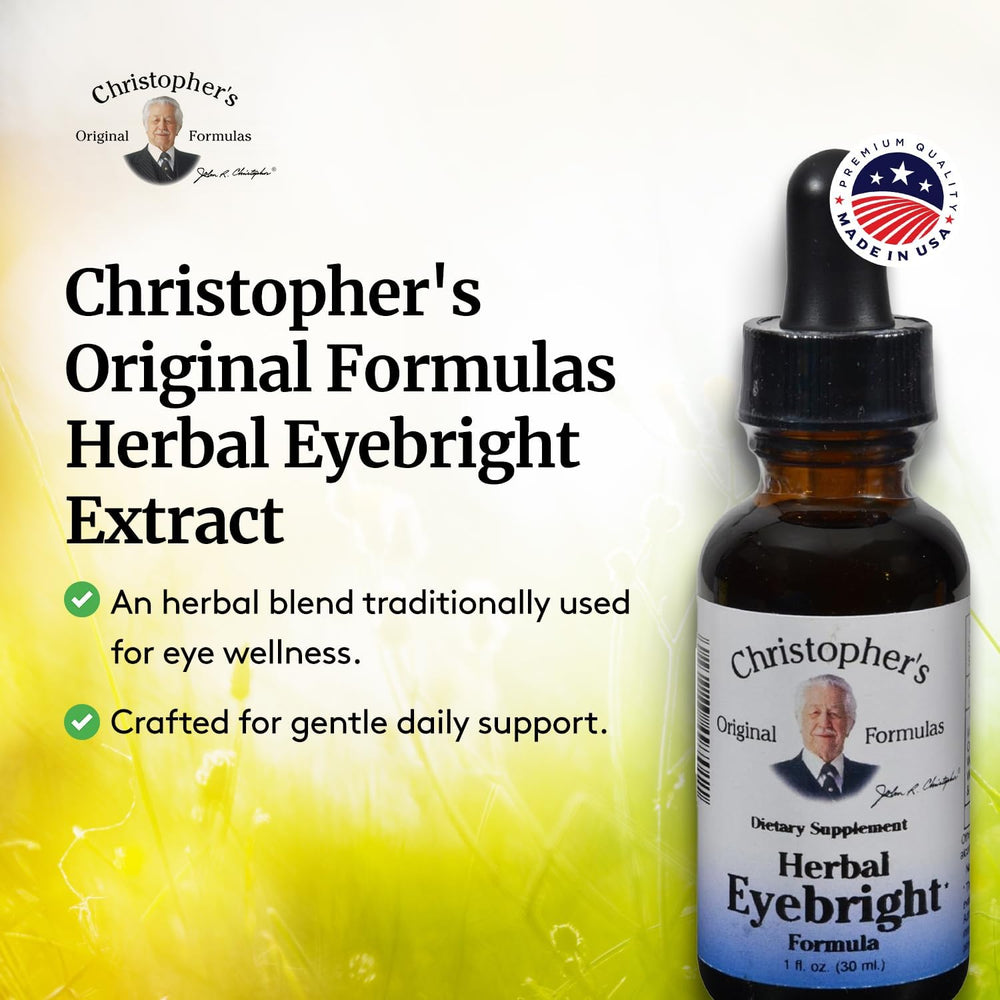Christopher's Original Formulas eyebright travel-size bottle ideal for on-the-go routines.