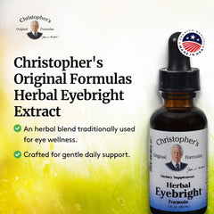 Christopher's Original Formulas eyebright travel-size bottle ideal for on-the-go routines.
