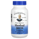 Christopher's Original Formulas Herbal Iron Formula bottle with 100 vegetarian capsules
