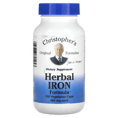 Bottle of Christopher's Original Formulas Herbal Iron Formula 450 mg