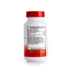Lower Bowel Formula 100 Vcaps capsules spilling from bottle