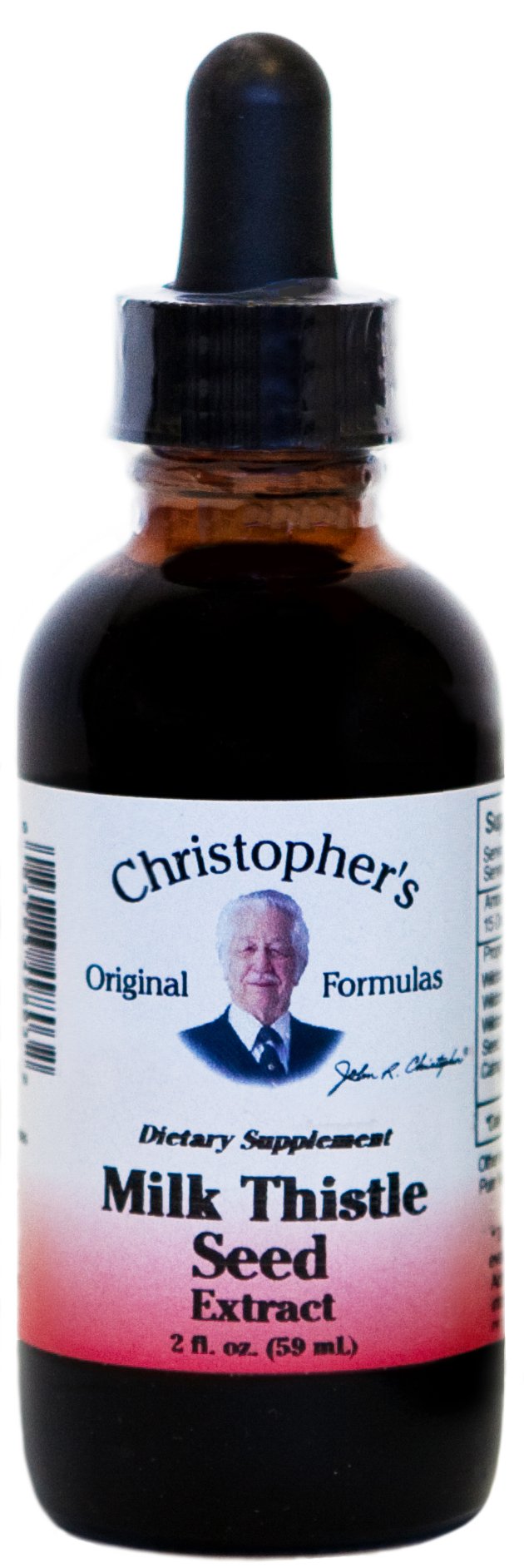 Bottle of Christopher's Original Formulas Milk Thistle Seed 2 oz