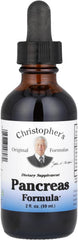 Bottle of Christopher's Original Formulas Pancreas Formula Extract, 2 fl oz (59 ml)