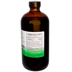Close-up of the label showing ingredients and 16 oz size