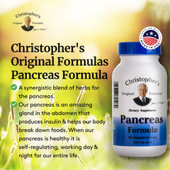 Christopher's Pancreas Probiotic Blend bottle showcasing gut health support