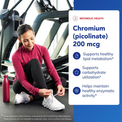 Ingredients panel for Chromium Picolinate 200 mcg